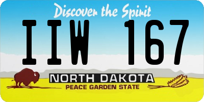 ND license plate IIW167
