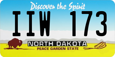 ND license plate IIW173