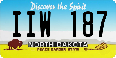 ND license plate IIW187