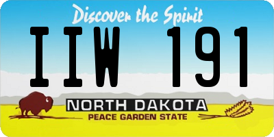 ND license plate IIW191