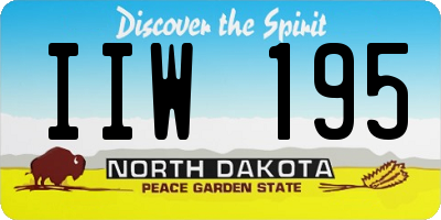 ND license plate IIW195