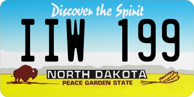 ND license plate IIW199