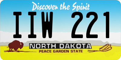 ND license plate IIW221