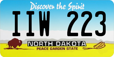ND license plate IIW223