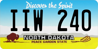 ND license plate IIW240