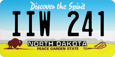 ND license plate IIW241