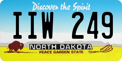 ND license plate IIW249