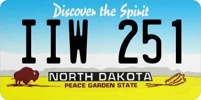 ND license plate IIW251