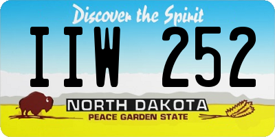 ND license plate IIW252