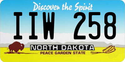 ND license plate IIW258