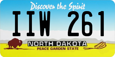 ND license plate IIW261