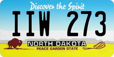 ND license plate IIW273
