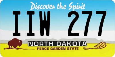 ND license plate IIW277