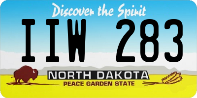 ND license plate IIW283