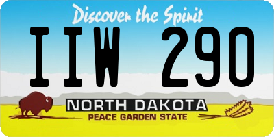 ND license plate IIW290