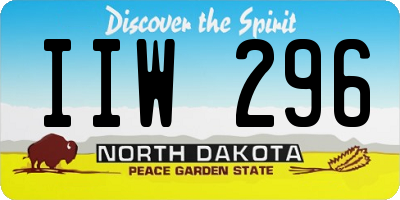 ND license plate IIW296
