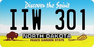 ND license plate IIW301