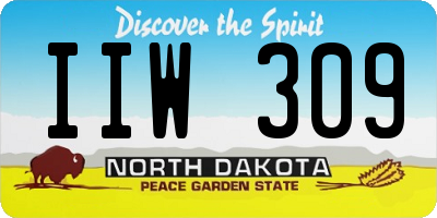 ND license plate IIW309