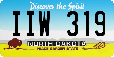 ND license plate IIW319