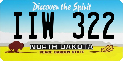 ND license plate IIW322
