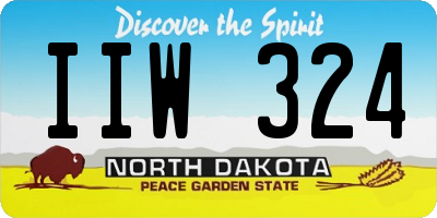 ND license plate IIW324