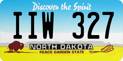 ND license plate IIW327