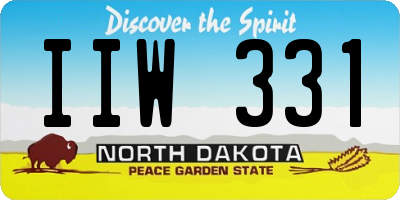 ND license plate IIW331