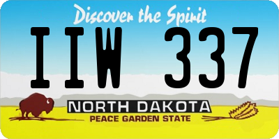 ND license plate IIW337