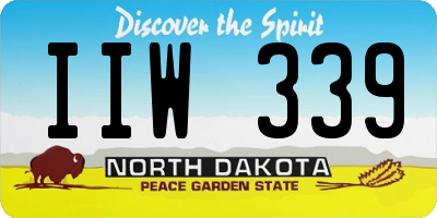 ND license plate IIW339
