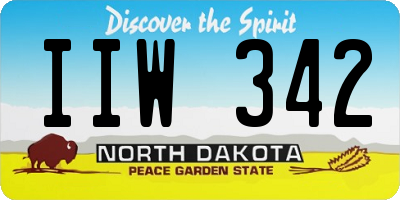 ND license plate IIW342