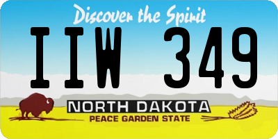 ND license plate IIW349