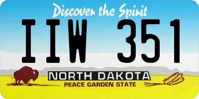 ND license plate IIW351
