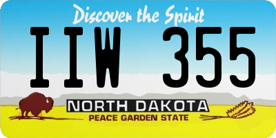 ND license plate IIW355