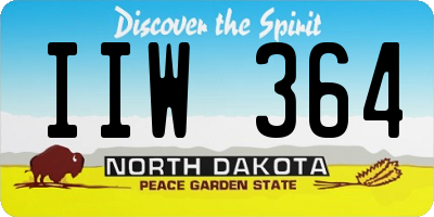 ND license plate IIW364