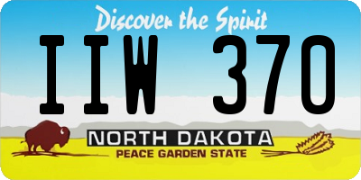 ND license plate IIW370