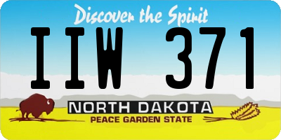 ND license plate IIW371