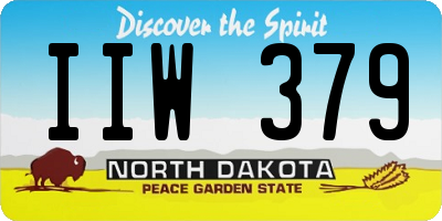 ND license plate IIW379