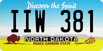 ND license plate IIW381