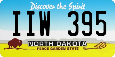ND license plate IIW395