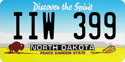 ND license plate IIW399