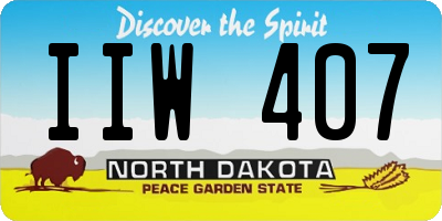 ND license plate IIW407