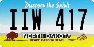 ND license plate IIW417