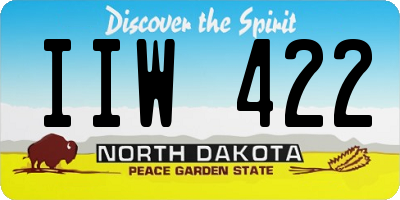 ND license plate IIW422