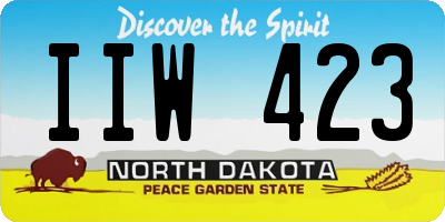 ND license plate IIW423