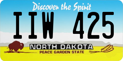ND license plate IIW425