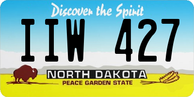 ND license plate IIW427