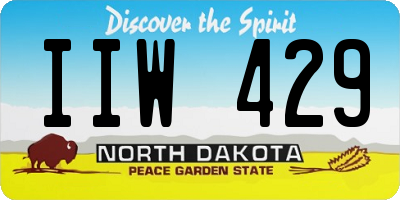ND license plate IIW429