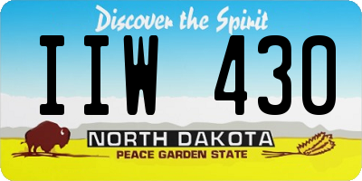 ND license plate IIW430