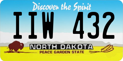 ND license plate IIW432