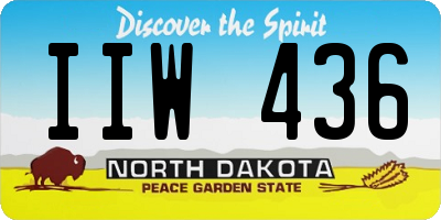ND license plate IIW436